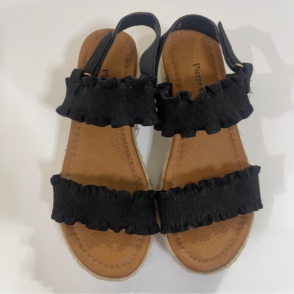 Pierre Dumas Women's Magic-9 Platform Black Espadrille Sandals 5.5 - Picture 10 of 14